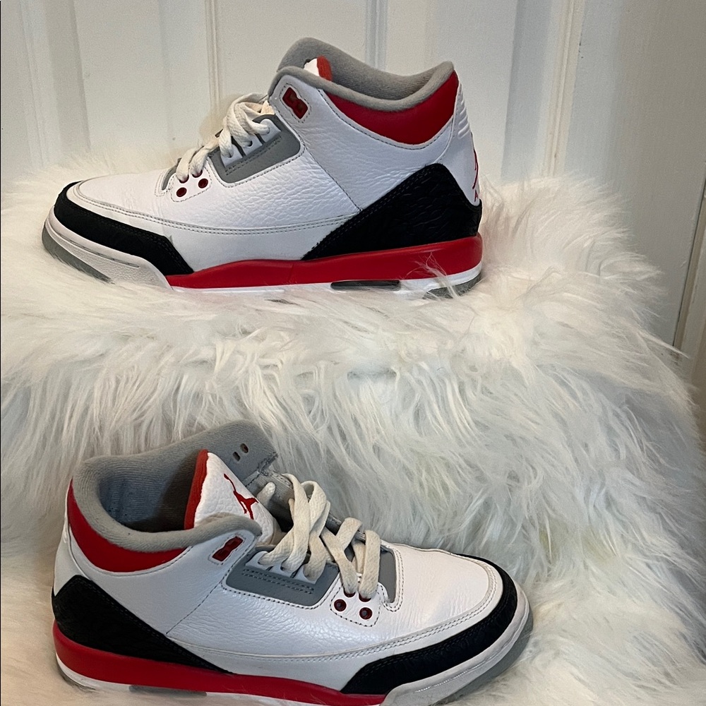 Jordan White and Red Sneakers